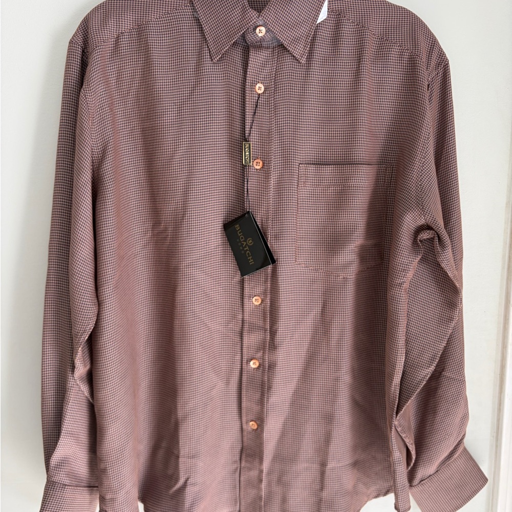 Butgachi Vintage Patterned Button-Up Long Sleeve 1970s-1980s men’s Size S-NWT